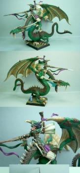 Seigneur Elfe Sylvain sur Dragon des Forêts by sceolan