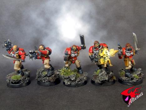 Blood Angel Scout Squad by altesia