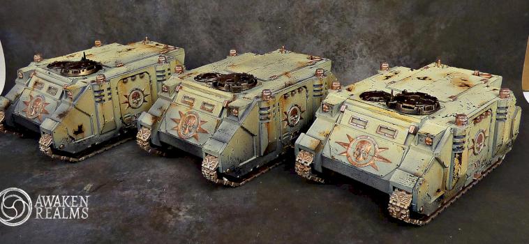 Horus Heresy Death Guard Rhinos by Awaken Realms
