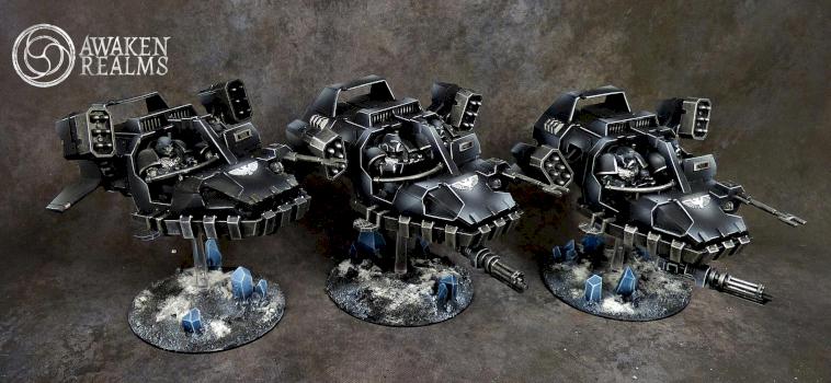 Dark Angels Ravenwing Land Speeders by Awaken Realms