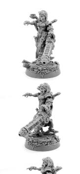 NAKED FEMALE IMPERIAL MECHANIC ERADICATOR SERGEANT WITH GRAVI-CANNON by warex