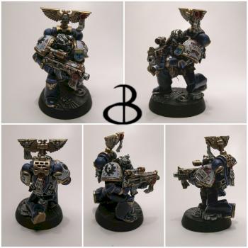Space Marine with modified bolter by bonecamp1779