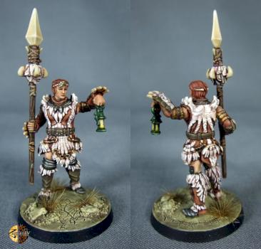 Kingdom Death Survivor in Lion Armor with Spear and Lantern by ZandrisIv