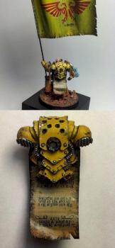 Space Marine Imperial Fists Standard Bearer by Nokistudio