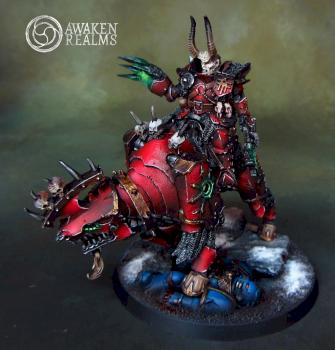 Chaos Space Marines Khorne Lord on Juggernaut by Awaken Realms