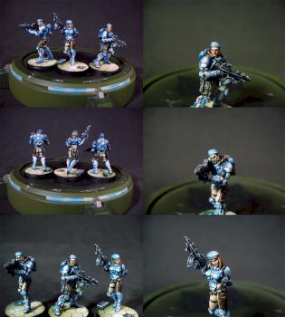 Fusiliers From Panoceania faction, Infinity by Estudio Mirmidonia