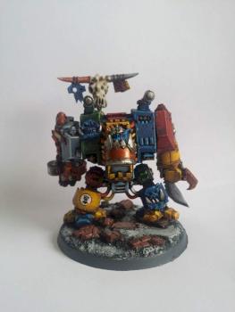 Ghazghkull Thraka Dreadnought conversion by feekejames