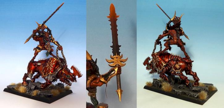 Herald Of Khorne on Bloodcrusher Mount by olim