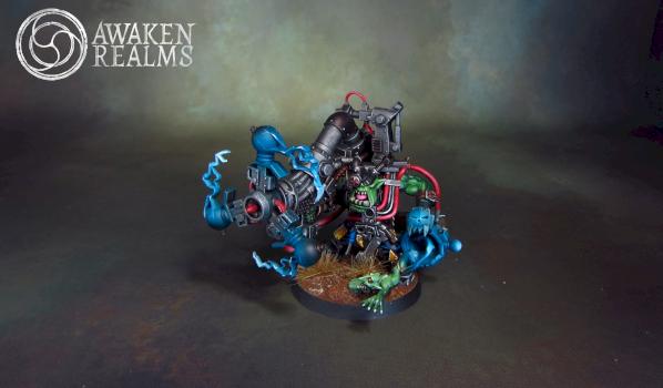 Orks Big Mek with Shokk-Attak gun by Awaken Realms