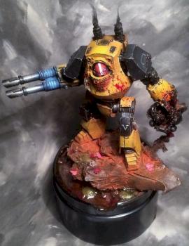 Imperial Fists Contemptor Dreadnought by Nokistudio