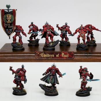 Space Marine Blood Angel Squad - Children of Baal by andywardle