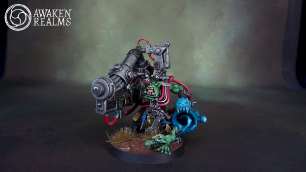 Orks Big Mek with Shokk-Attak gun by Awaken Realms
