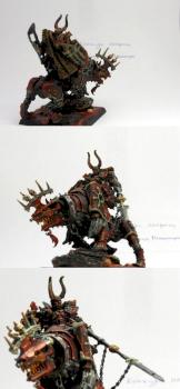 Khorne Chaos Lord on Juggernaut by selerior