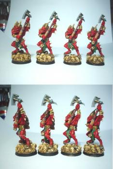 Khorne Bloodletters / Sanguinaires de Khorne by elfgidrungal