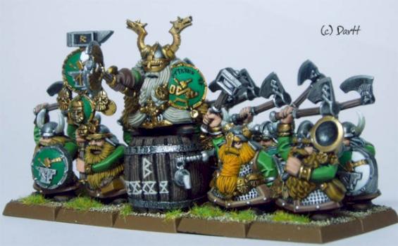Dwarf thane & warriors by Dartt