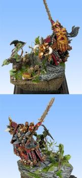 Khorne Lord on Daemonic Steed Vs. Orc (1) by shell
