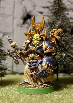 Thousand sons sorcerer with power fist by fire angel