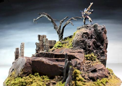 Rocky Hill With Ruins by 3T Art