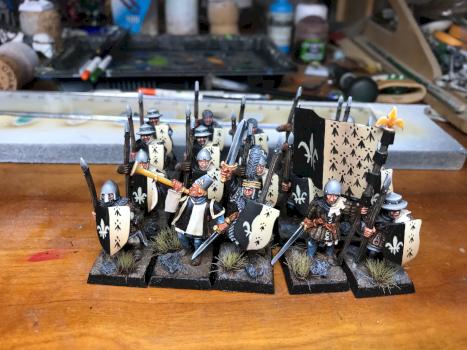 Warhammer Bretonnians men at arms by Salverius