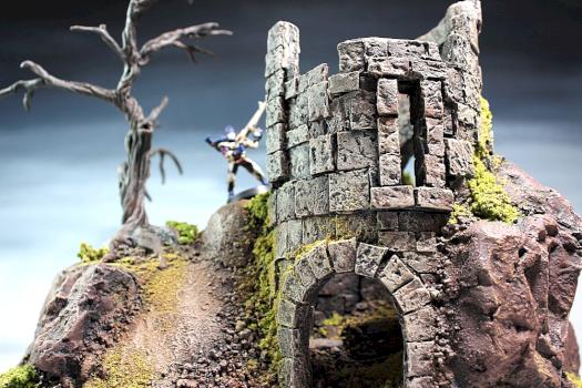 Ruined Tower in the Cliffs by 3T Art
