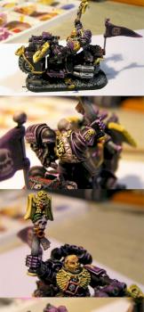 Brother Jawes - SpaceMarine chaplain on bike by Kendert