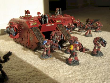 Blood Angel Land Raider and Terminator Squad by Baeke