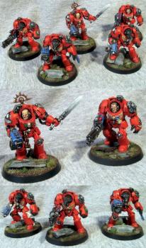Space Marine Terminator Squad 1 by HotLavaPainting