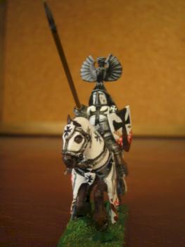 chevalier bretonnien/ bretonian knight/ teutonic knight by Herbinator