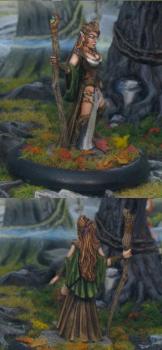Autumn Bronze Leaf Female Druid by The Huntress