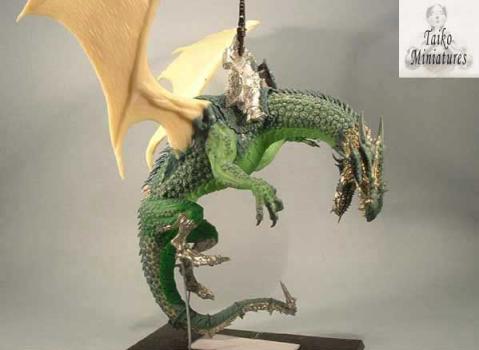 Undivided chaos warrior on dragon by taiko
