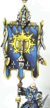 Bretonnian Battle Standard Bearer by kenf