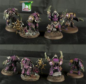 Chaos terminators of slaanesh by Idler studio