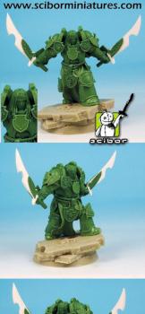 28mm scale SF Warrior Greenstuff Sculpture by Scibor