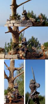 Aragorn on small diorama base by kaosmaster