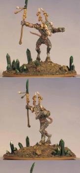 10 mm scale Warmaster Skaven Vermilord conversion by shockfire
