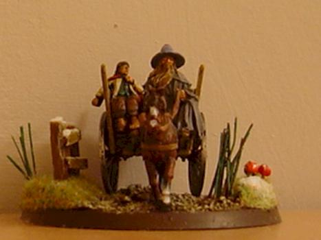 gandalf and frodo on cart by brother of gondor