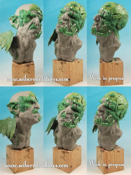Ork Bust work in progress by Scibor