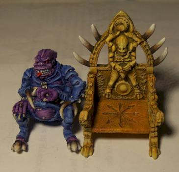 Genestealer Patriarch on Throne by gavrem