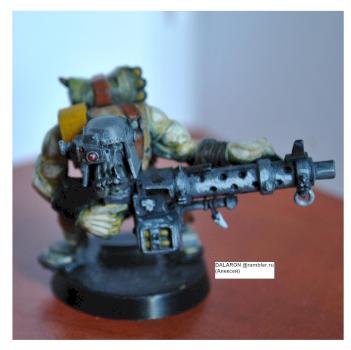 Warhammer 40K Space Orks Boy with shoota - Вархаммер 40К Орк Паринёк со стрелялом by dalaron