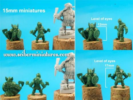 15 mm miniatures green by Scibor