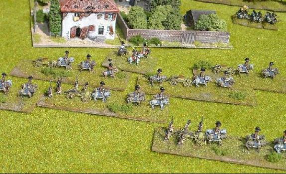 6mm Napoleonic Austrian artillary limbered by pushbike