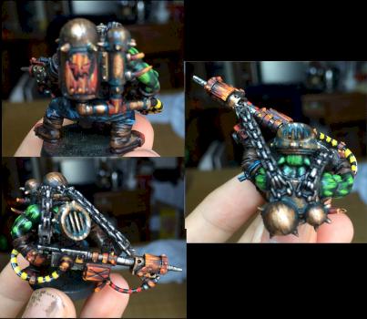 ORK BURNA BOYZ with steampunk mask Ned by slannn
