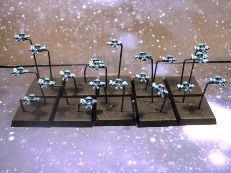 Battlefleet Gothic Eldar Eagle bombers by scharling