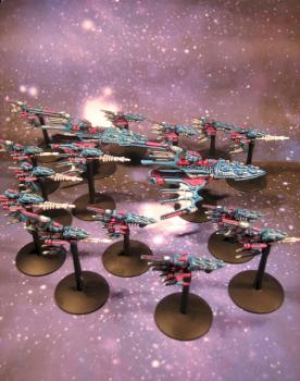 Battlefleet Gothic Eldar Fleet by scharling