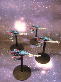 Battlefleet Gothic Eldar Hemlock Destroyers by scharling