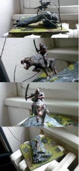 Diorama: Warg rider by Dewey