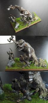 Diorama : Troll vs MT warrior by Dewey