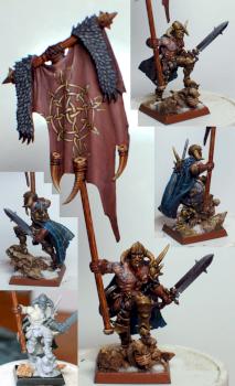 Warriors of Chaos Battle Standart Bearer ( bsb conversion ) by 4K_