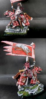 Warhammer Bretonnian Champion Knight of Winged Lion by tinman755