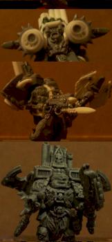 Chaplain with jump pack/portable shrine by nezumineko